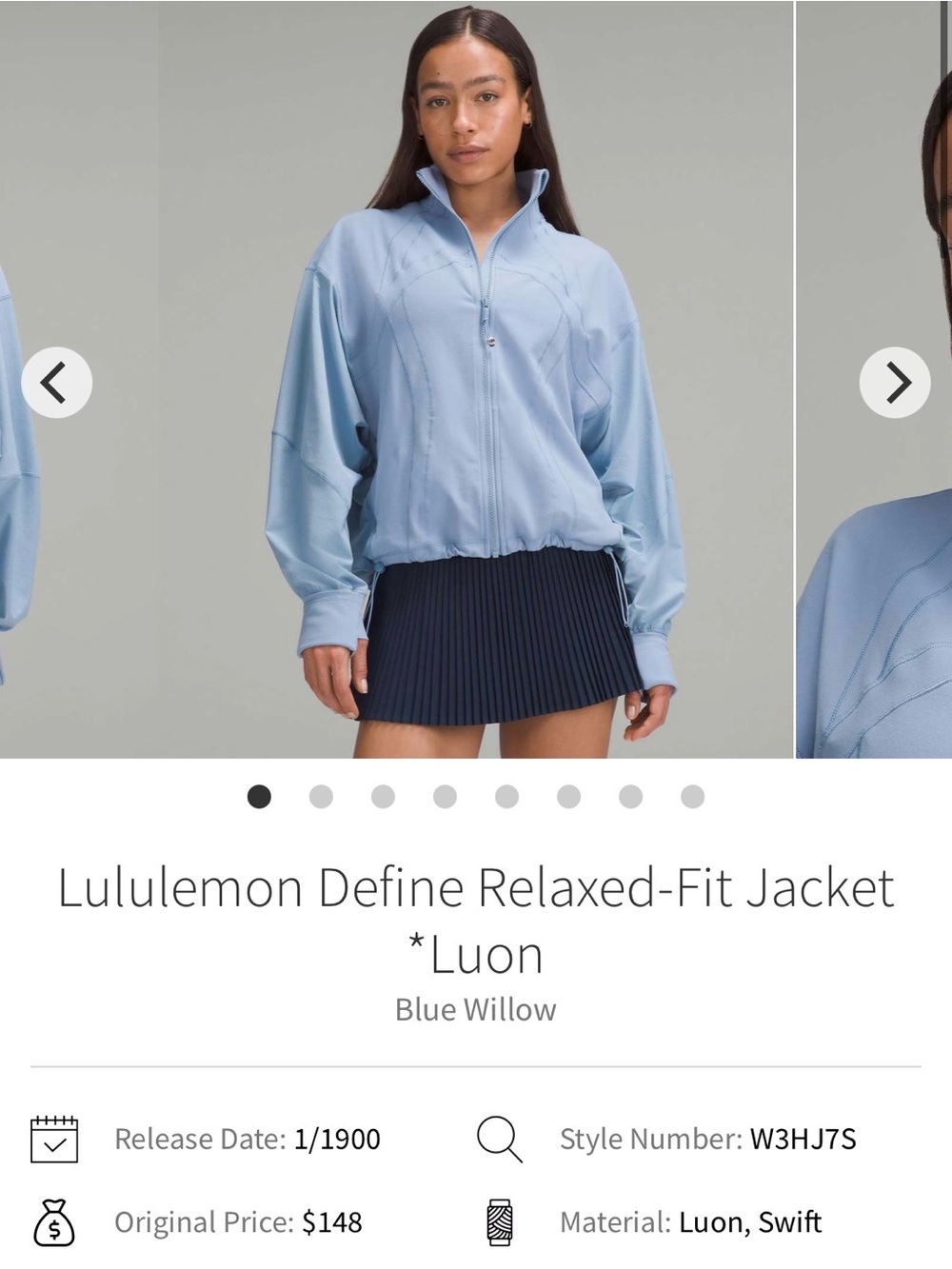 lululemon athletica define relaxed fit Jacket in blue willow